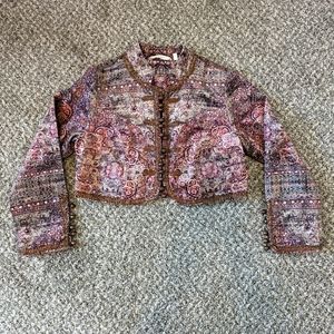 NWOT Soft Surroundings Cropped Velvet Jacket - Women's Petite Small